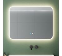 Mai & Mai Miroir Lumineux Suspendu de Salle de Bain Éclairage LED 80x60cm