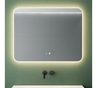 Mai & Mai Miroir Lumineux Suspendu de Salle de Bain Éclairage LED 90x70cm