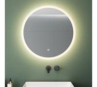 Mai & Mai Miroir Lumineux Suspendu de Salle de Bain Éclairage LED Rond 60cm | Miroir Mural, Fonction Mémoire, Glace Suspendu, Fonction Anti-Buée, Interrupteur Tactile Luz, LS05