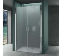 Mai & Mai Paroi de Douche en Niche Double Porte de Douche Opaque 120cm