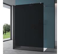Mai & Mai Paroi de douche fumée 98x200 pare-douche à L'italienne teintée BR2VG verre trempé 10mm easy clean avec stabilisateur rectangulaire BRAM3 x 2