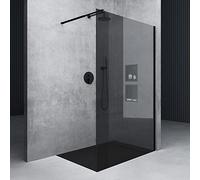 Mai & Mai Paroi de Douche Gris Teinté Pare-douche avec Stabilisateur 120cm