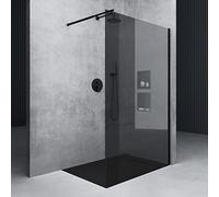 Mai & Mai Paroi de Douche Gris Teinté Pare-douche avec Stabilisateur 120cm