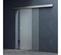 Mai & Mai Porte Coulissante Opaque, Poignée Ronde, 77,5x205cm | Verre de Sécurité ESG de 8mm, avec Système Softclose, Distance au Mur de 25mm, Ama TS12-775