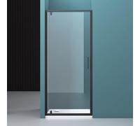 Mai & Mai Porte de Douche Paroi de Douche en Niche Transparent Pare Douche Pivotante Verre ESG 8mm avec Revêtement NANO 90x200 cm Ter61K