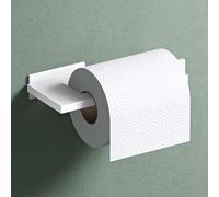 Mai & Mai Porte Papier Toilette Mural pour Salle De Bain 304 Acier Inoxydable 185x83.5x40 mm Lino-03 Blanc Mat