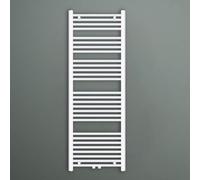 Mai & Mai Radiateur à Eau Chaude Mural Sèche-Serviettes 140x50cm Blanc | Fabriqué en Acier Inoxydable, Compatible avec Chauffage Central, Pour Salle de Bain