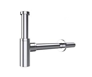 Mai & Mai Siphon pour Lavabo de Salle de Bains ou Vasque Anti Odeur Siphon Rond en Laiton Chromé S5
