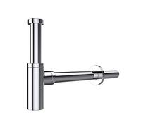 Mai & Mai Siphon Rond pour Lavabo ou Vasque de Salle de Bains Argent