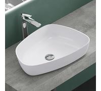 Mai & Mai Vasque à Poser Blanc Mat Lavabo Salle de Bain Évier Lave Mains sans trop-Plein Col806