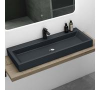 Mai & Mai Vasque Rectangulaire Posée Suspendue 100x42x10cm avec Trop-Plein | Vasque Lavabo, Perçage Robinet, Surface Lisse, et Facile à Nettoyer, pour Grande Salle de Bains, Colossum06