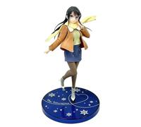 Mai Sakurajima Vêtements D'hiver Chiffres Debout 21cm Cadeau Fait À La Main