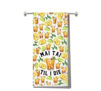 Mai Tai Serviette de cuisine Mai Tai pour amoureux Cadeau Mai Tai Serviette cocktail Serviette Tiki Mai Tai Hanf Serviette (MAI TAI Til kt3)