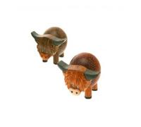 Maia Gifts Mini Highland Cow Wooden Decoration