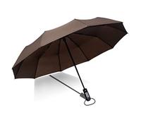 Maibar Parapluie Automatique Parapluie Pliant Parapluie de Voyage 10 os étanche 190T Parasol Femme dame Multifonction (Marron)