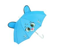 Maibar Parapluie Enfant 2-3 ans Dessin Animé Parapluies Stick Enfants Léger Dôme 3D Animaux Parapluie de Sécurité (Bleu)