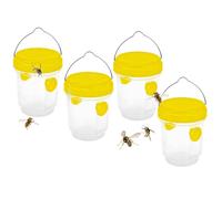 MAICHAOJIEE Piege Frelon Asiatique,Piege A Guepes Et Frelons Exterieur À Suspendre,Kit Piege A Frelon pour Bouteille Plastique Interieur, Piege Moustique, Mouche, Moucheron (4pcs)