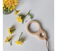 MAICOLA Loupe en bois - Loupe de lecture - 125 mm - Grossissement 3x 5 x - Loupe de lecture pour personnes âgées et enfants