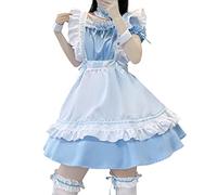 Maid Dress Femme Coplay Anime Outfit French Maid Halloween Costume Including Dress Headwear Apron Anneau de Manchette Anneau de Jambe