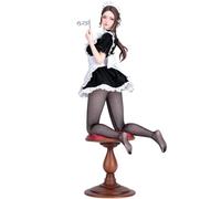 Maid-Eve Figurine Anime Illustration Figurines Échelle 1/6 Waifu Mature | Modèle de tenue de soubrette en tissu véritable, figurine de pose à genoux, objet de collection en PVC, décoration de bureau