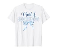 Maid of Honor Coquette florale assortie avec nœud bleu T-Shirt