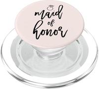 Maid of Honor Script Bague en Diamant Graphique Mariage PopSockets PopGrip pour MagSafe