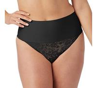 Maidenform Women's Tame Your Tummy Shaping Lace Thong with Cool Comfort, Black, Medium