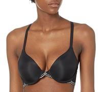 Maidenform Racerback with Shaping & Support, One Fab Fit Underwire Bras for Women, Lightly Lined, Front Closure Soutien-Gorge de T-Shirt, Opaque, Noir/Gris Eiffel, 36D Femme