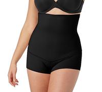 Maidenform Shapewear High-Waist Boyshort, Moisture-Wicking Shaping Shorts for Women, Noir, L Femme
