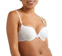 Maidenform Soutien-Gorge à Armatures Love The Lift avec Bordure en Dentelle Lisse (Couleurs retraitées), Blanc/Or Rose., 95 A (Taille Fabricant:36A)