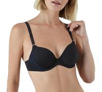 Maidenform Soutien-gorge One Fab Fit Modern Demi Armatures T-shirt pour femme, Noir/bleu marine Eclipse, 95 C (Taille Fabricant:36C)