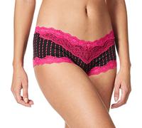 Maidenform Women's Cheeky Micro Hipster with Lace, Strawberry Vertical Stripe/Wild Strawberry, 8