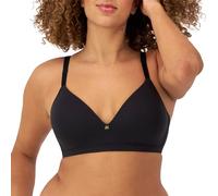 Maidenform Women's Wireless T-Shirt Bra, Everyday Luxe T-Shirt Bra, Wireless Convertible Bra Black
