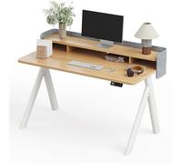 MAIDeSITe Bureau Assis Debout électrique 120x60cm,réglable en Hauteur,Pieds ovales Design,rehausseur d’écran intégré et Panneau,Bureau Professionnel télétravail-Arbor Lift
