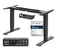 MAIDeSITe T2 Pro Plus Bureau Assis Debout Electrique Cadre de Bureau Réglable en Hauteur Électrique à 3 Colonnes avec Double Moteur, avec 4 Claviers à Mémoire Automatique, Capacité de Charge 160kg