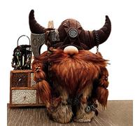 MAIDONG Statue de nain viking | Décoration de gnome en résine | Statue nain sans visage Lutin suédois fait à la main Poupée en peluche Décoration