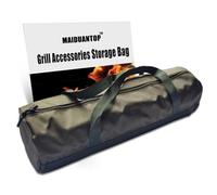 MAIDUANTOP Sac de rangement pour accessoires de grill, sac de rangement pour outils de barbecue en plein air, sac de rangement pour outils de gril, sac de barbecue en tissu Oxford épais, excellent