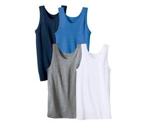 Maier Sports Maillot de corps bleu marine / bleu chiné / gris chiné / blanc, Taille 152