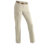 Maier Sports - Arolla Zip Off Pant - Pantalon randonnée convertible femme Brown Rice - EU 44 - Regular