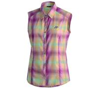 Maier Sports - Women's Paloma - Chemisier - 40 - lilac / berry / yellow / check