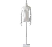 MAIES Tailor Mannequin Female Male Adjustable Adult Mannequin Dress Form with Stand and Arms,Pinnable Female Body for Store Show Design Tailor Dummy Adjustable (Style 1)
