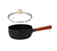 Maifan Maifan Pot à soupe anti-adhésif en pierre pour une préparation des repas sans effort et un versement pratique (noir, 20 cm)