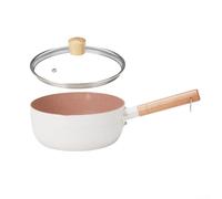 Maifan Maifan Pot à soupe anti-adhésif en pierre pour une préparation des repas sans effort et un versement pratique Blanc 18 cm