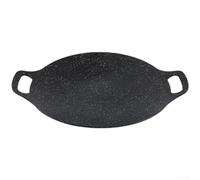 Maifan Stone Grill Pan 28cm Non-Stick Aluminum(30CM) | Maifan stone coating, non- pour surface, easy cleaning, less oil needed, healthy frying