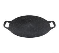 Maifan Stone Grill Pan 28cm Non-Stick Aluminum(34CM) | Maifan stone coating, non- pour surface, easy cleaning, less oil needed, healthy frying
