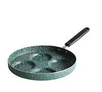 Maifan Stone Non-Stick Pan Flat-Bottomed Omelette Artifact Egg Dumplings Multi-Function Gas Stove Four-Hole Poached Egg Small Frying Pan Black (Green)