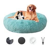 MAIFENGL Panier pour Chien, Lit pour Chien et Chat Dehoussable Lavable Anti-Dérapant, Confortable et Moelleux Coussin Donut pour Chats et Chiens- Emerald Green|| Ø50cm/20in