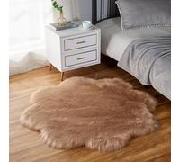 MAIFURUN Tapis Moelleux, Tapis Doux en Forme de Fleur, Tapis Shaggy amélioré.Tapis antidérapants Pliables et durables, pour Chambre à Coucher, Salle de Jeux pour Enfants,K- 120 * 120CM