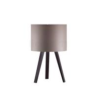 Maigrau Luca Stand Little Lampe de table chêne, fumé, huilé, abat-jour bronze gris