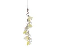 Maigridy Bead Lanière de téléphone à la mode porte-clés muguet Fleur Chaîne Fleur Caméra Charm pour un usage quotidien Décoration mobile, jaune, taille unique